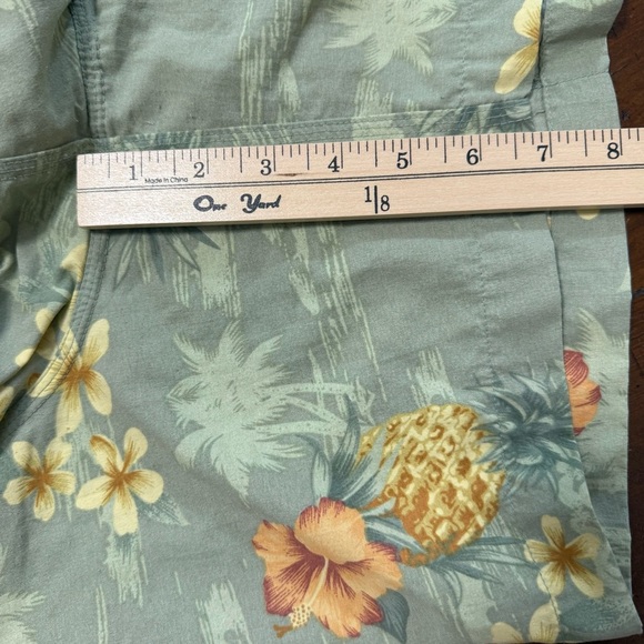 Breakwater Green and Yellow Swim Trunks with Drawstring Waistband Floral Print M - Picture 7 of 9